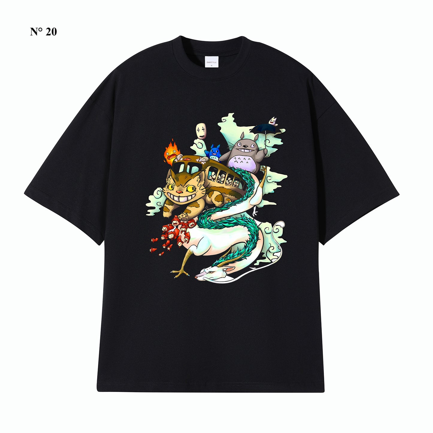 T-shirt noir en coton