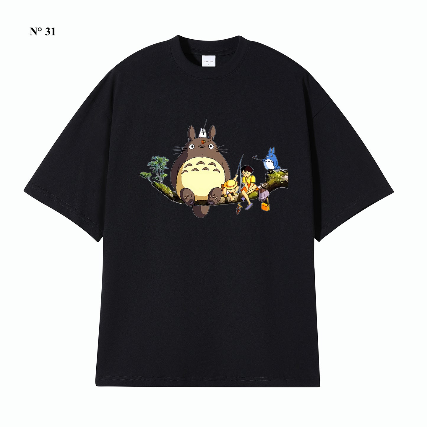 T-shirt noir en coton