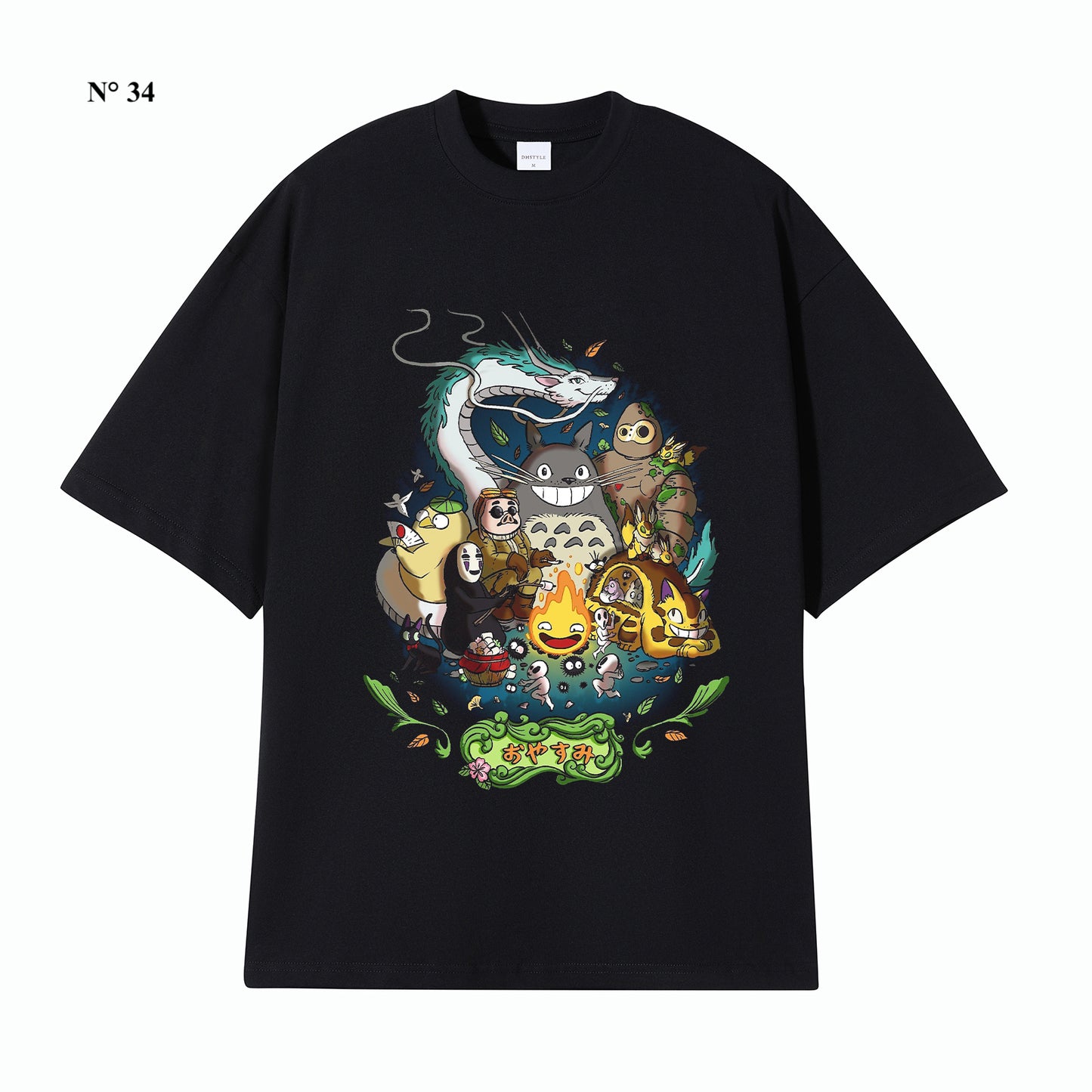 T-shirt noir en coton