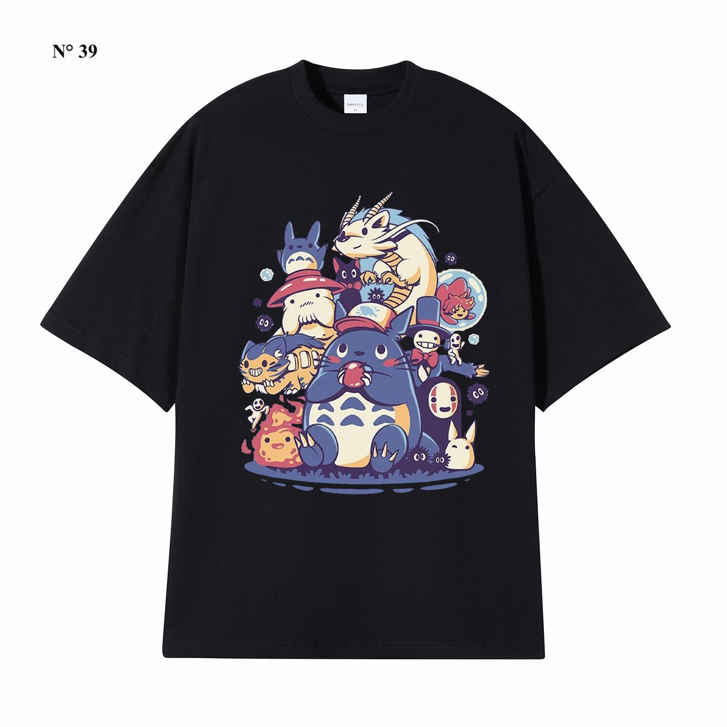 T-shirt noir en coton