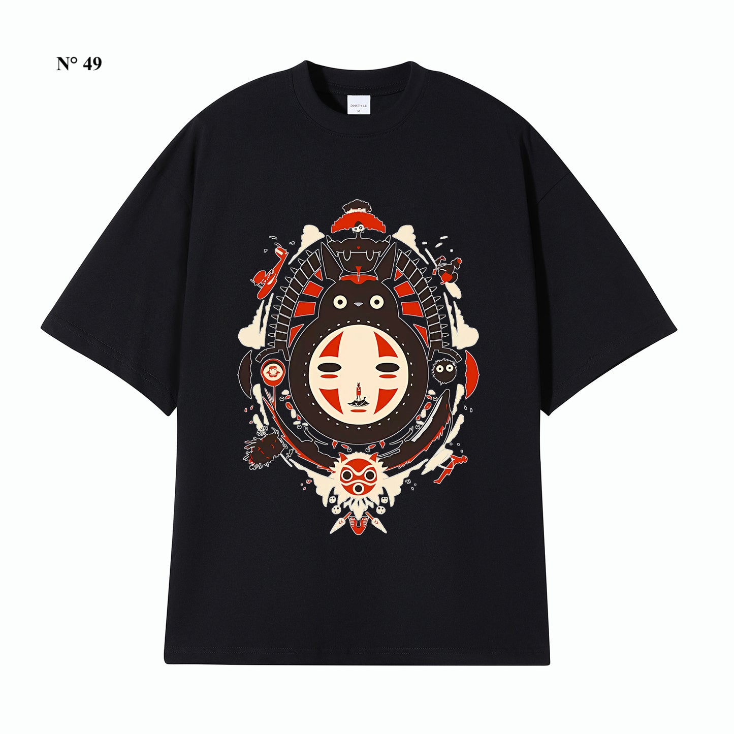 T-shirt noir en coton