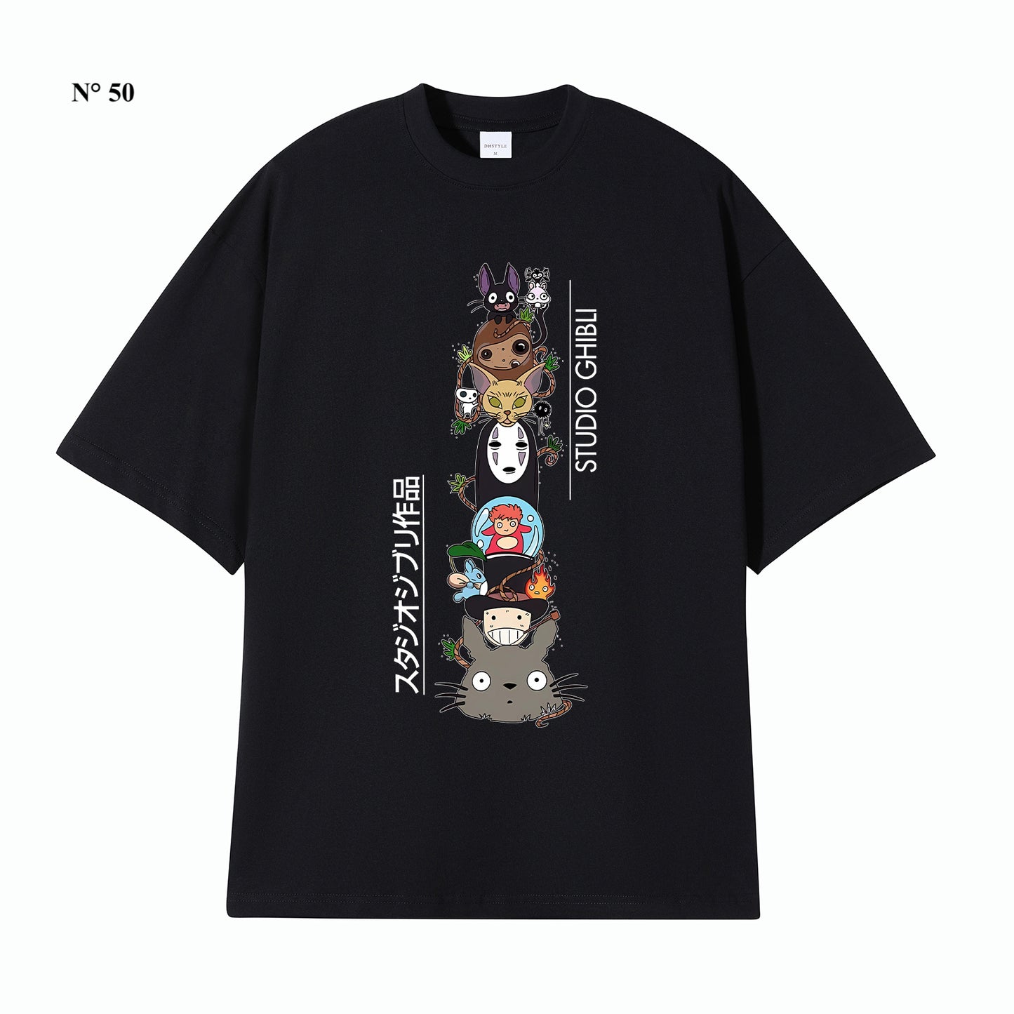 T-shirt noir en coton
