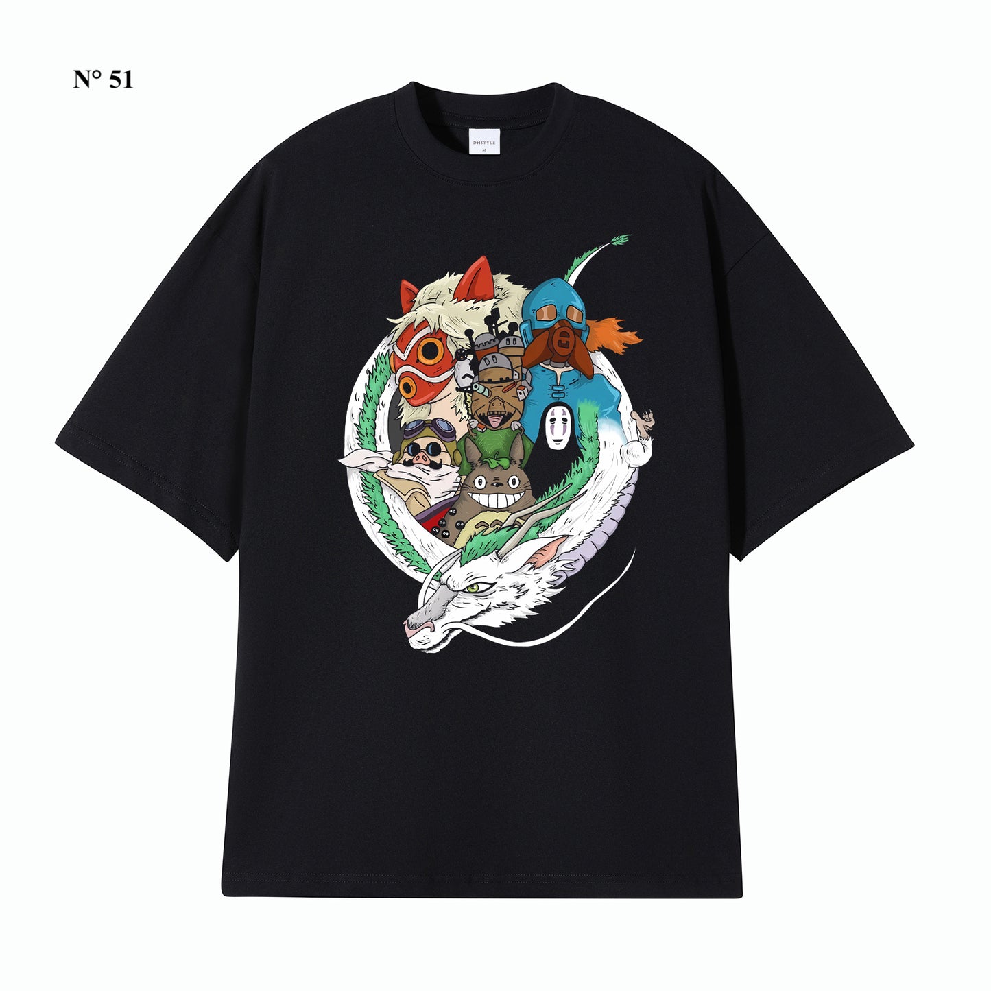 T-shirt noir en coton