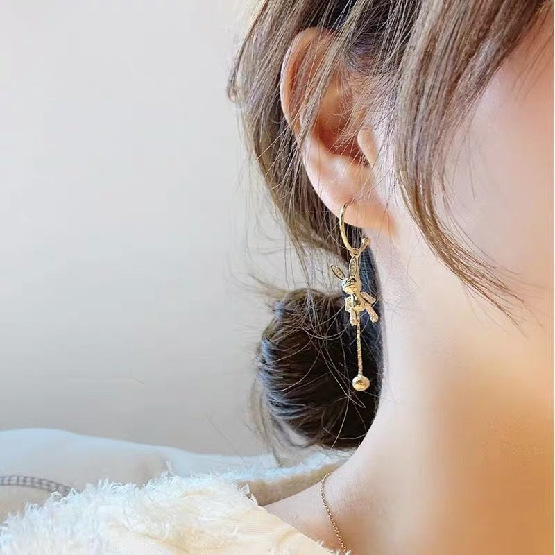 Boucle d'oreilles style lapin mignon