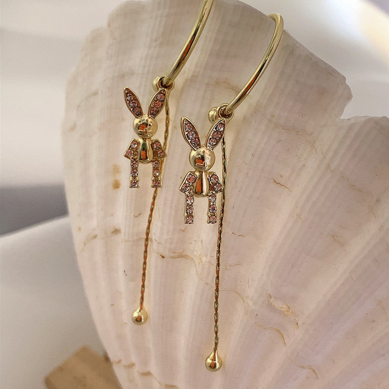 Boucle d'oreilles style lapin mignon