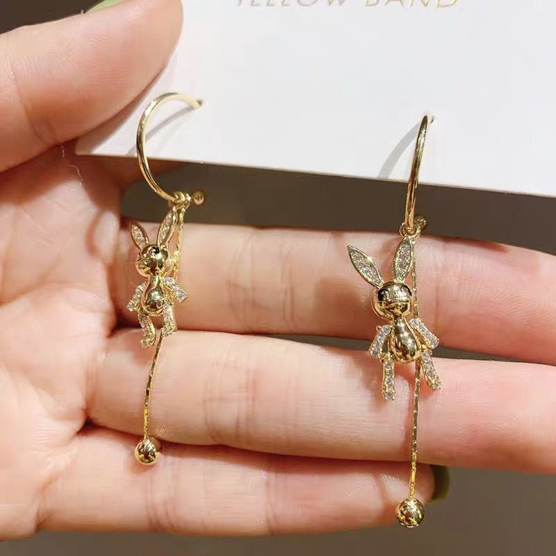 Boucle d'oreilles style lapin mignon