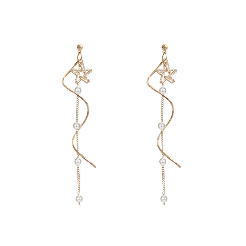 Boucle d'oreille étoile avec perles