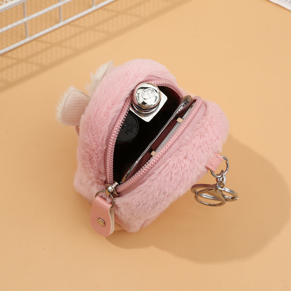 Porte-monnaie en peluche lapin mignon