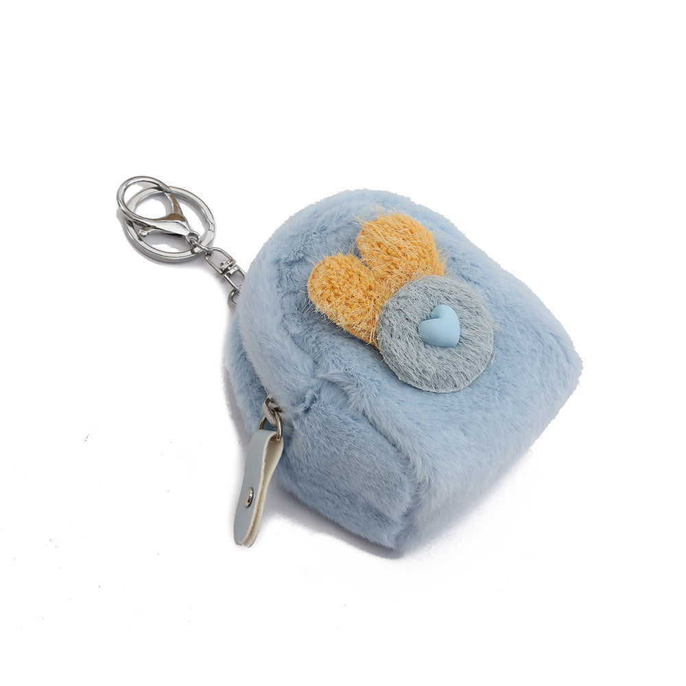 Porte-monnaie en peluche lapin mignon