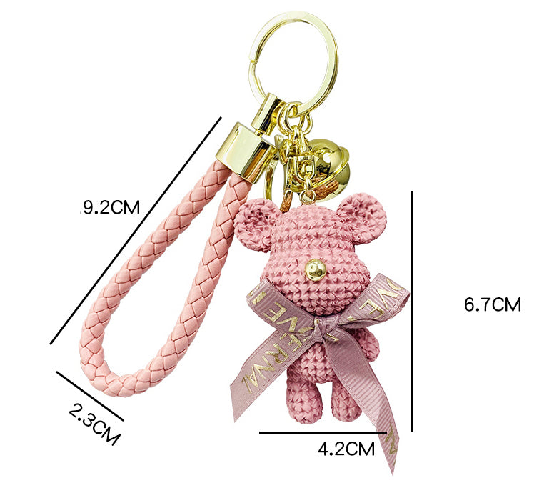 Porte-clés ours multicouleurs