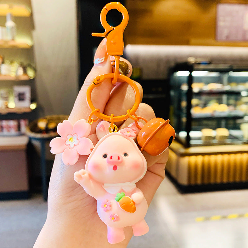 Porte-clés en résine mignon, cochon rose, cadeau pour noël