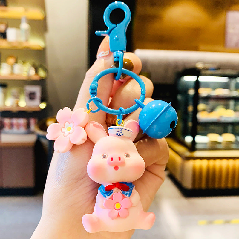 Porte-clés en résine mignon, cochon rose, cadeau pour noël