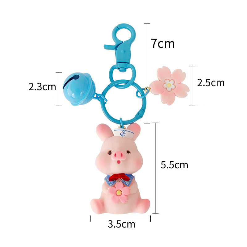 Porte-clés en résine mignon, cochon rose, cadeau pour noël