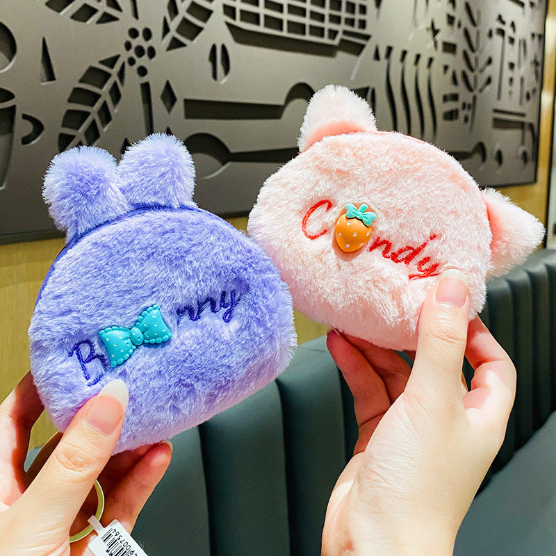 Porte-monnaie en peluche, cadeau noël