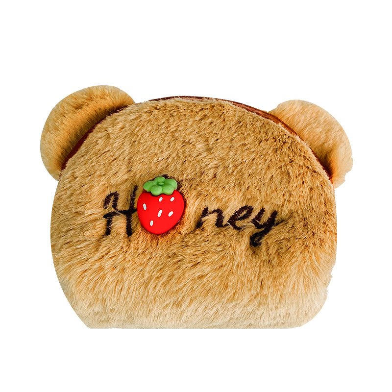 Porte-monnaie en peluche, cadeau noël