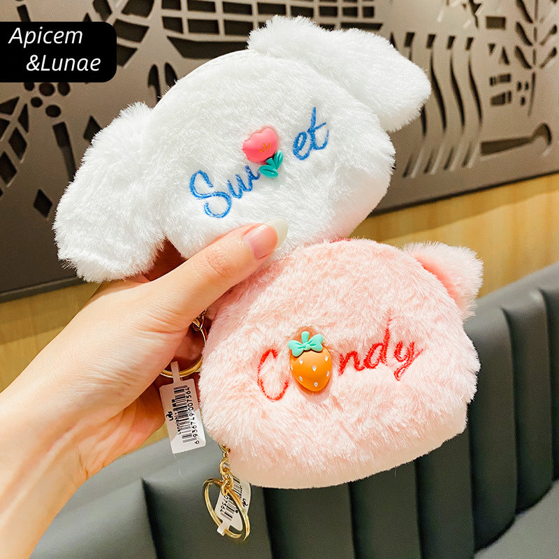 Porte-monnaie en peluche, cadeau noël