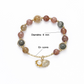 Bracelet élastique en perles de cristal coloré