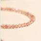 Bracelet de perles de cristal de quartz de fraise de grade A+