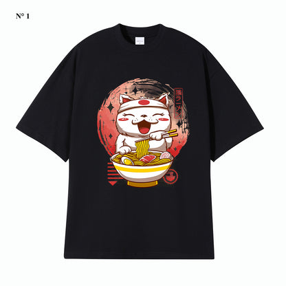 T-shirt noir en coton Totoro
