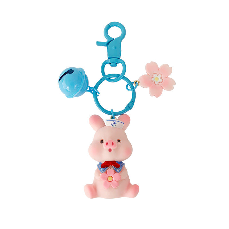 Porte-clés en résine mignon, cochon rose, cadeau pour noël